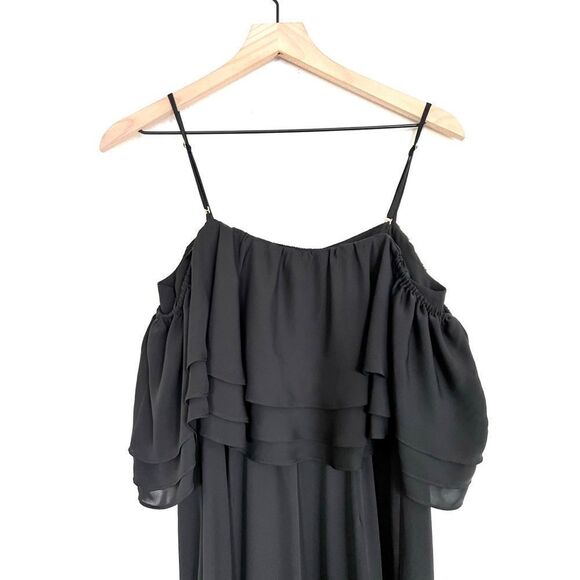 Amanda Uprichard Black Aida Off Shoulder Jumpsuit size Small - Picture 7 of 11